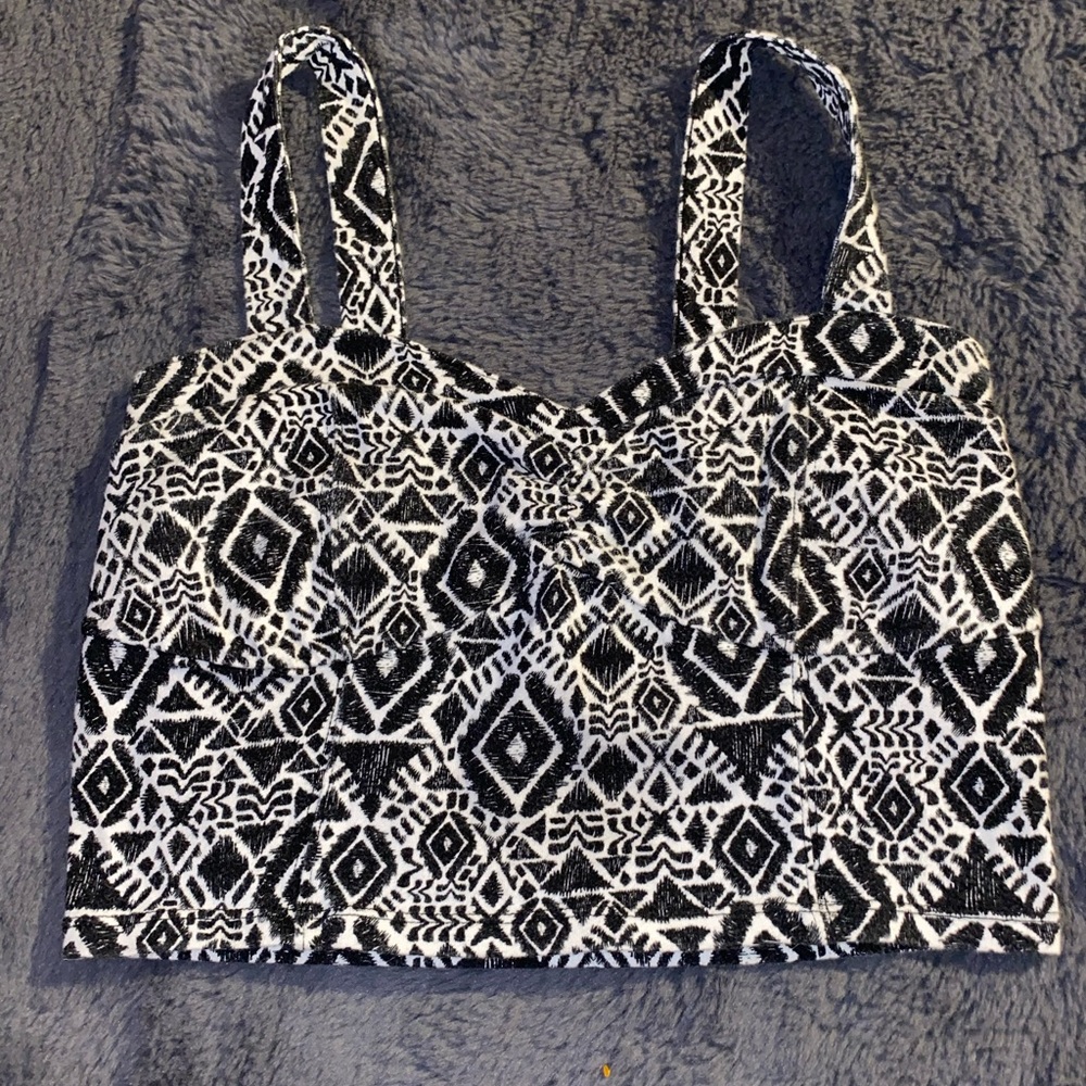 Muddy tribal crop top